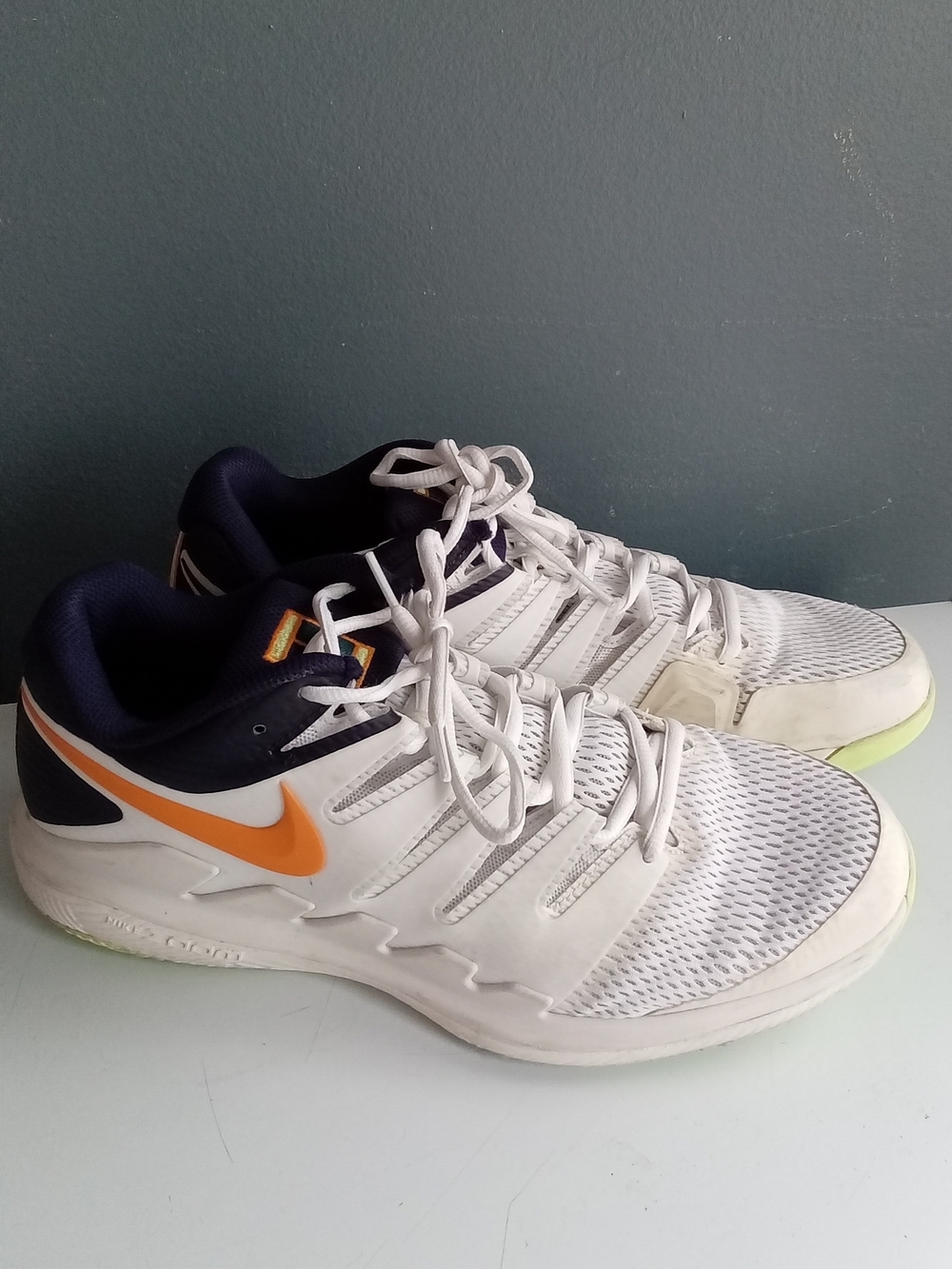 Nike Court Air Zoom Vapor X Tennis Shoe White Navy Orange Men Sneaker AA8030-103